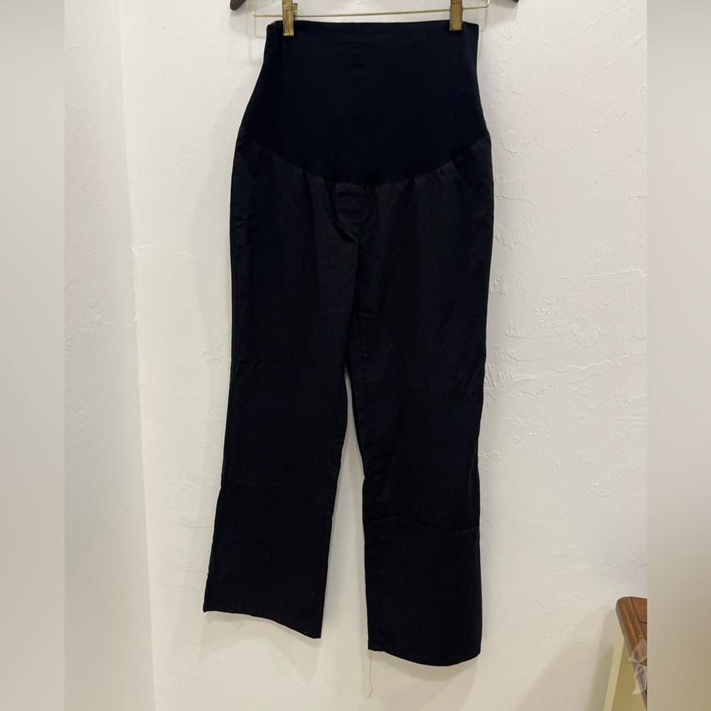 Motherhood Maternity Pants Women’s Small Black Secret Fit Belly Pull On Striped